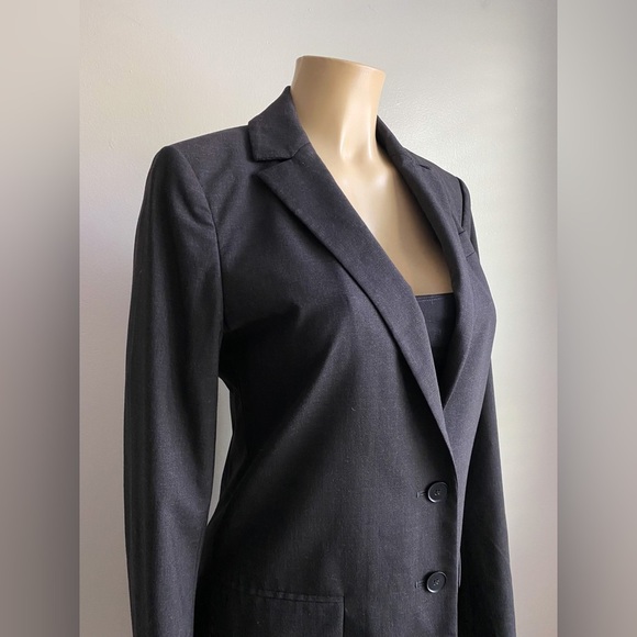 Ann Taylor Long Sleeve Office Formal Professional Blazer Suit Jacket Charcoal 8 - Picture 3 of 10